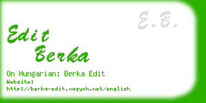 edit berka business card